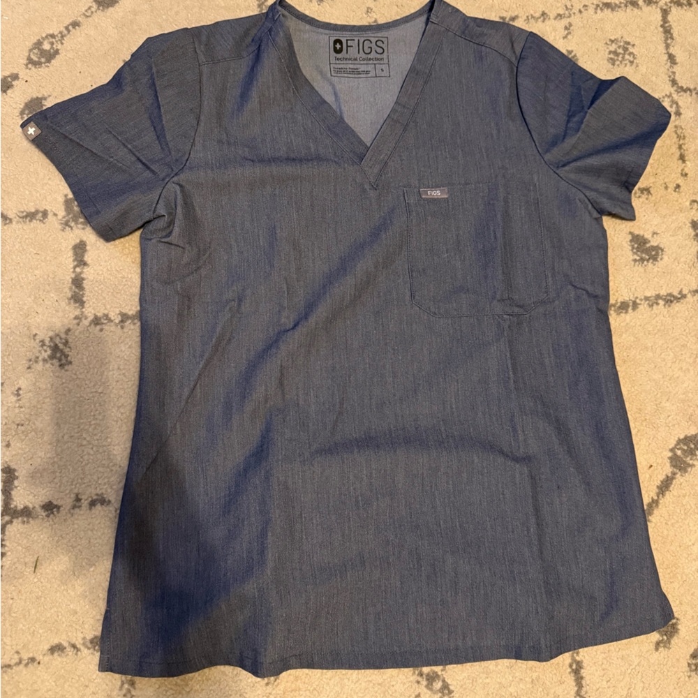 Figs scrubs, denim color